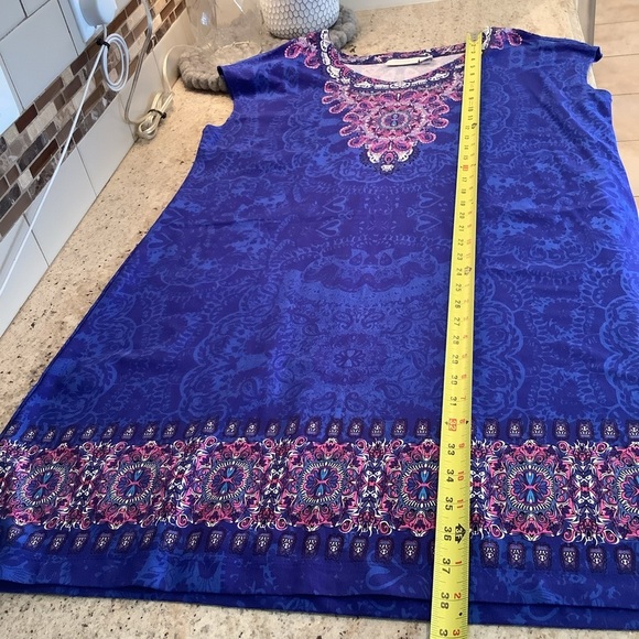 Chico’s Blue and Pink Women's Shift Dress Size XL (3) - Picture 5 of 5